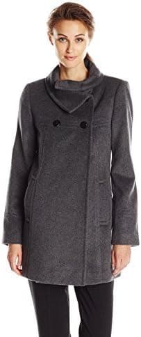 Larry Levine Women's Double-Breasted Plush Coat