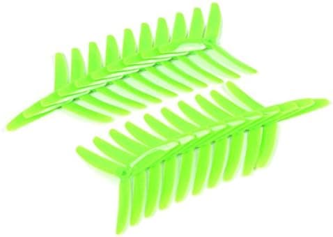 Toolcool 10 Pairs Kingkong 5040 5x4x3 3-Blade Single Color CW CCW Propellers for FPV Quadcopters Multicopters Drones Racer Color Green