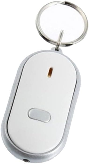TOOGOO(R) Generic New White LED Sound Control Torch Anti-Lost Lost Key Or Wallet Locator Finder Keyring Keychain Whistle Beep