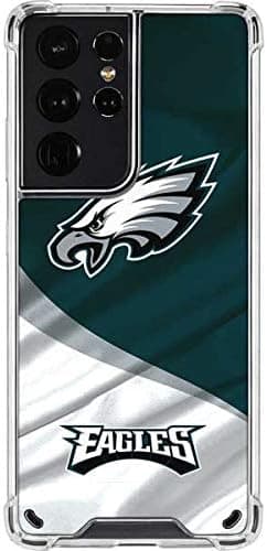 Skinit Clear Phone Case Compatible with Samsung Galaxy S21 Ultra 5G - Officially Licensed NFL Philadelphia Eagles Design