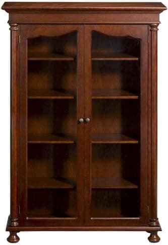 Home Decorators Collection Salem 42" w Five Shelf Bookcase with Glass Doors, Five Shelf, Cambridge CHRRY