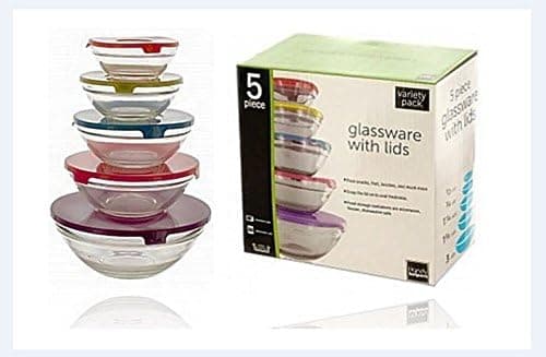 Dinning Food Storage Containers Plastic Glassware with Lids Set