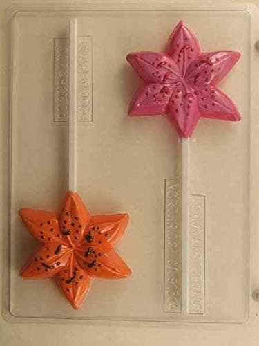 Large Stargazer Lily Flower Lollipop Candy Mold AO206