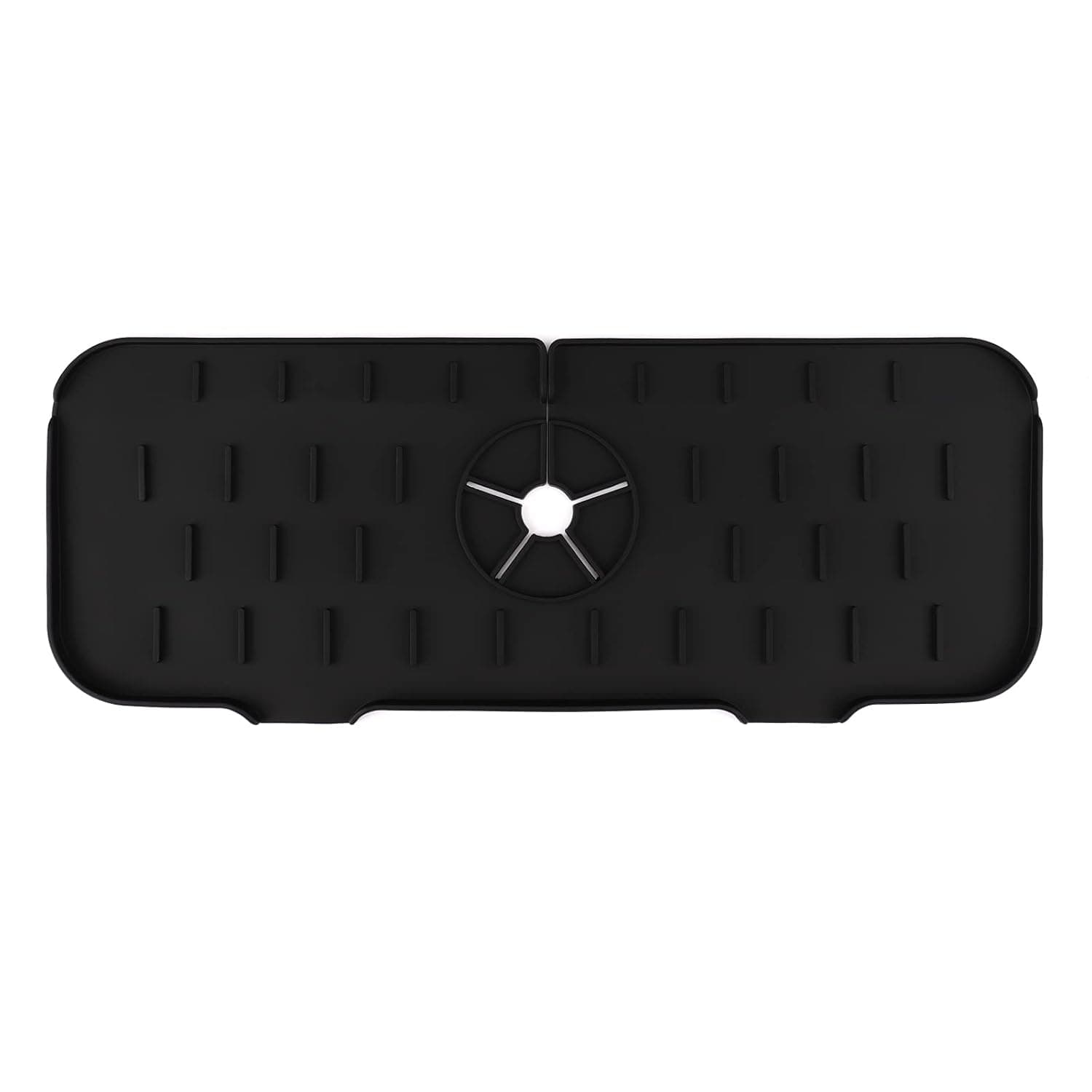 Xoseter Kitchen Sink Faucet Splash Guard, Silicone Faucet Sink Splash Guard, Drying Mat for Kitchen, Kitchen Guard for Faucet, Drying Mat for Kitchen, Sink Water Splash Guard (Black)