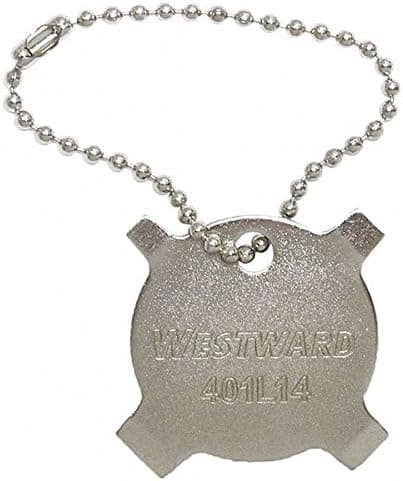 Westward Key Chain Multi-Bit Screwdriver-Pc, 4-in-1, General Purpose, 1-9/16" Overall Length - 1 Each