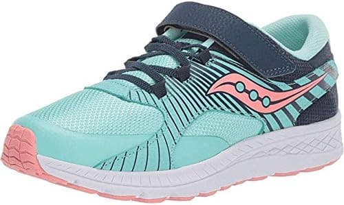 Saucony Girl's Velocer A/C (Little Kid/Big Kid) Navy/Turquoise 5 Big Kid M