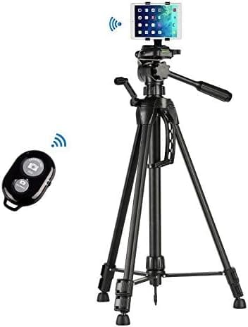60" inch Camera Tripod+Tablet Mount Holder+Bluetooth Remote Control Shutter for iPad pro 9.7,iPad air 2 1,iPad 4 3 2,iPad mini 4 3 2 1