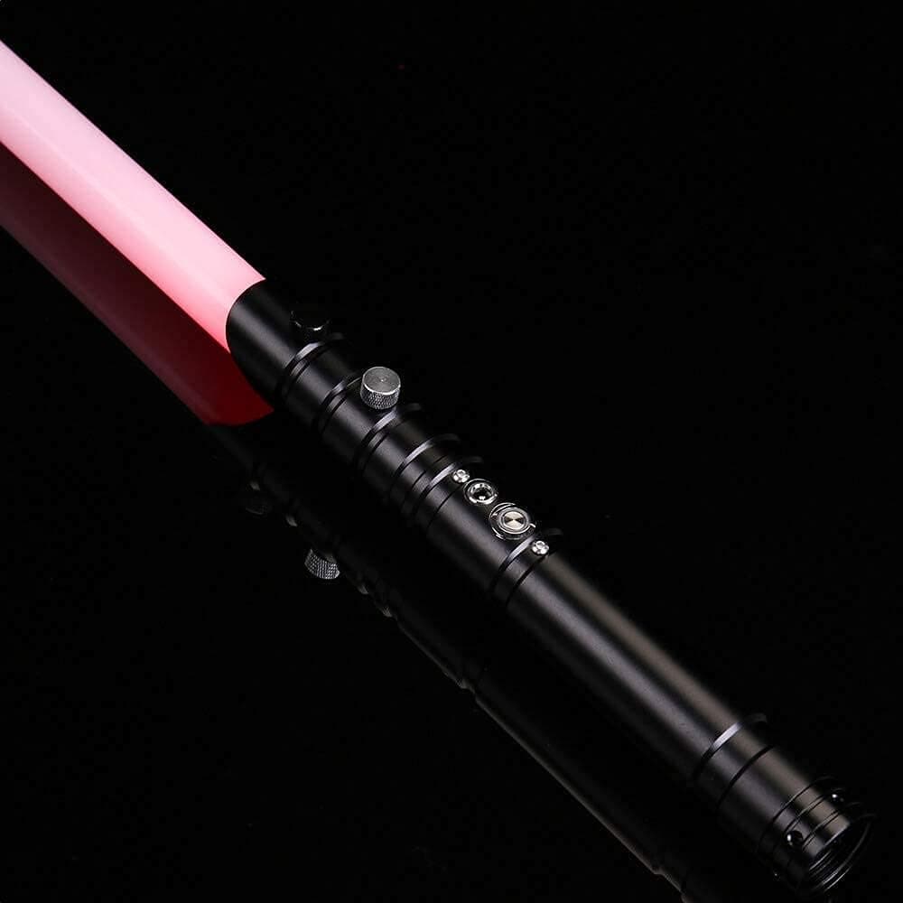 X-TREXSABER Force FX Lightsaber Metal Aluminum Hilt, Black Series RGB LED Light Saber Heavy Dueling, Realistic Light and Blaster Sound--NO037 (Black)