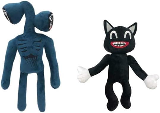 PEDEIECL 15 inches Siren Plush Toys Halloween Thanksgiving Christmas Party Boys and Girls Gift 2(Pack) (Blue&cat)