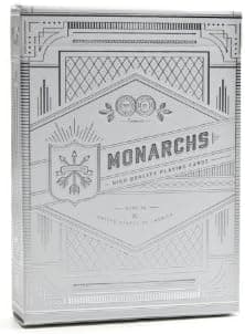 theory11 Monarch Playing Cards, Silver, 3.5 X 2.5-Inch