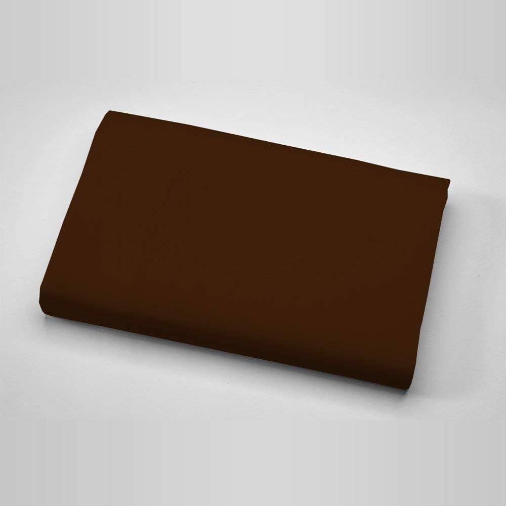 JV Emporium Ultra-Softs One Piece Flat Sheet (Top Sheet) Only -500 Thread Count 100% Egyptian Cotton Flat Sheet Oversized (132" x 110") Size Solid Pattern (Chocolate Color)