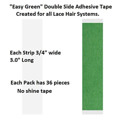 Easy Green Hair System Tape 3/4" STRAIGHT 1-pack = 36 pieces