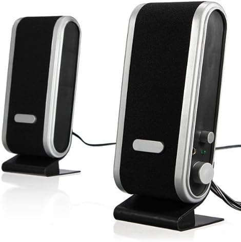 Water & Wood 3.5mm Earphone Jack 120W USB Powered Multimedia Stereo Desktop Computer Speakers System for PC Laptop Mac