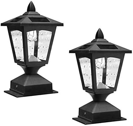 Kanstar Solar Powered Post Cap Light for 4 x 4 Nominal Wood Posts Pathway,Deck (2)