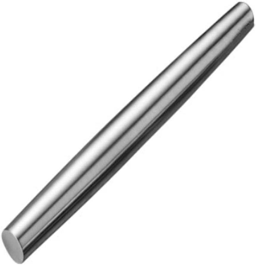Rolling pin, Smooth Stainless Steel Rolling Pin, Rolling Pin for Baking Fondant, Pizza, Pie, Pastry, Pasta, Dough, Cookies (12.8in)