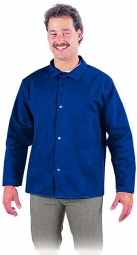 Steel Grip BS16750-LG Fire Resistant 9-Ounce Treated Cotton Jacket, Large, Navy Blue