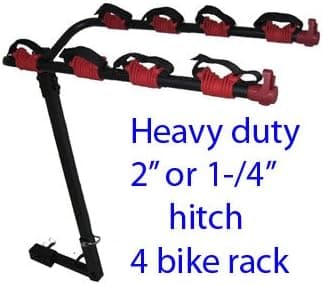 Heavy Duty 4 Bike Rack Mount Fit 2'' or 1/4'' Hitch
