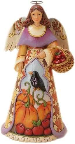 Enesco Jim Shore Heartwood Creek Autumn Angel with Crow Figurine, 7.25-Inch
