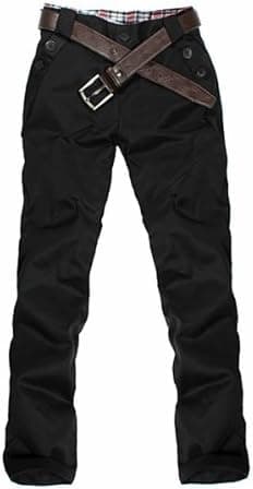 New Mens Casual Straight Skinny Plaid Pants Crop Jeans Trouser Decorative Edge