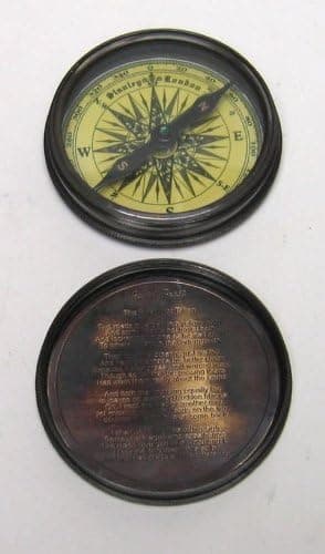 Brass Survey Compass Available In 3 Inch Size Poem