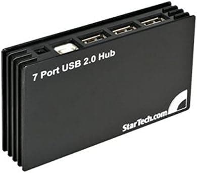 StarTech 7 Port Compact Black USB 2.0 Hub - Hub - 7 x Hi-Speed USB - Desktop - for StarTech Professional USB to DVI External Dual or Multi Monitor Video Adapter
