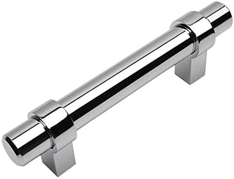Cosmas 10 Pack 161-4CH Polished Chrome Contemporary Bar Cabinet Handle Pull - 4" Hole Centers