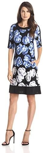 MSK Women's Floral-Print Dress with Pockets