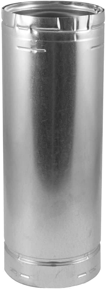 DuraVent 8GV12A 8" Inner Diameter - Type B Round Gas Vent Pipe - Double Wall - 1, Aluminum