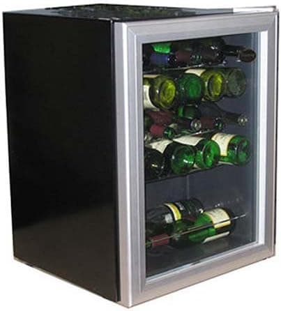 Vinotemp VT-24S 24-Bottle Wine Chiller, Black and Silver