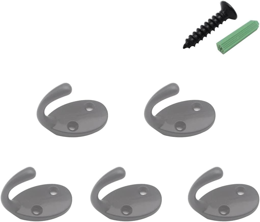 5 Pack Wall Hooks,Robe,Backpack,Hat Hook, Improve Chaotic Walls(Black)