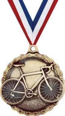 Crown Awards Road Bike Medals - 2" and 5 Per Pack-Great for Cycling, Biking, Racing