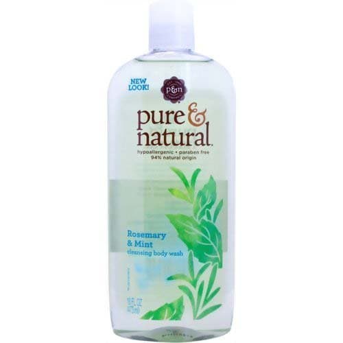 Pure & Natural Bodywash Cleansing Rosemary and Mint, 16-Ounce