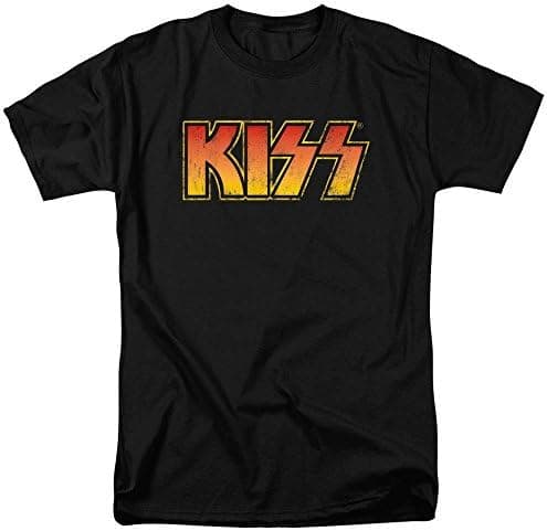 Trevco Men's KISS Logo t-shirt Black Small