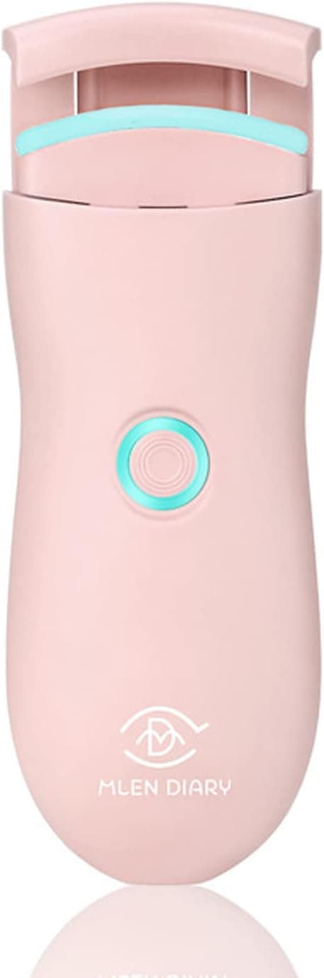 MLEN Dairy Heated Eyelashes Curlers, Heated Electric Eyelash Curlers Long Lasting USB Rechargeable Curly Lash Curler 2 Heating Modes Quick Pre-Heat Eye Lashes Curler (Pink)
