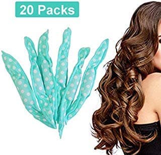 Aochol 20pcs Pillow Hair Roller Night Sleep Foam Hair Curler Rollers for Women & Girls, No Heat DIY Hair Styling Roller Tools, Green
