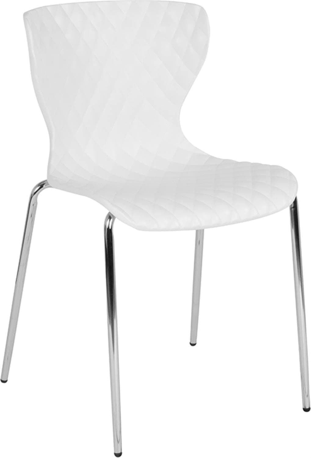 Flash Furniture Lowell Contemporary Design White Plastic Stack Chair