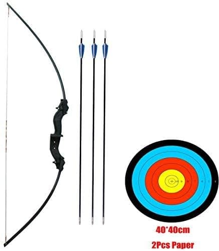 PG1ARCHERY Takedown Bow and Arrow Set, 51" Hunting Targeting Practice Archery Set for Kids Youth Junior Beginner Starter with Fiberglass Arrows & Target Paper