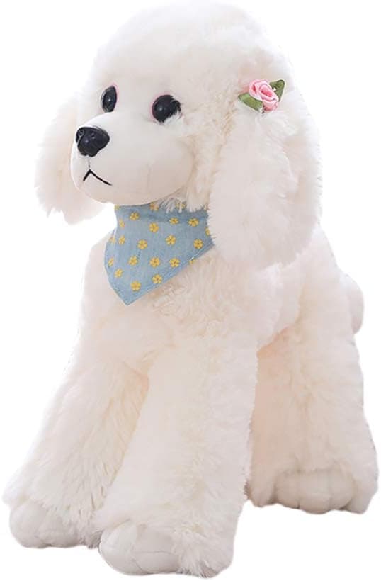 KRISPHILY Stuffed Animals Teddy Dog Plush Doll Toys Poodle 12 inches Puppy for Kids Party Gifts (White)