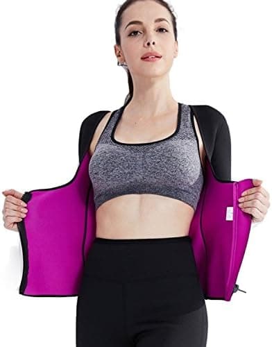 Valentina Womens Long Sleeve Arm Shaper Slimming Shirt Waist Cincher Firm Control Bodysuit for Weight Loss