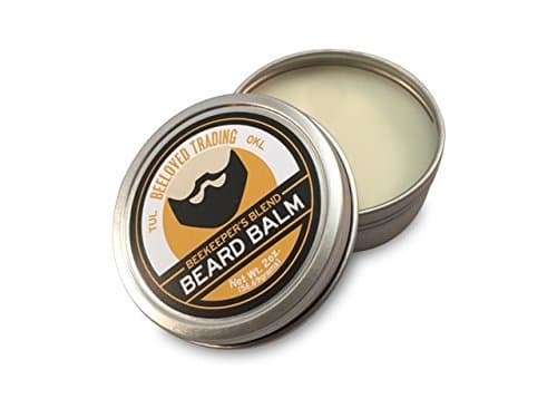 BeeLoved Trading Beekeeper's Blend Beard Balm and Leave-In Conditioner. Hand-Crafted in the USA. (2oz.)