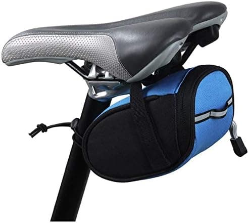 SUNTRADE Strap-On Bike Saddle Bag,Bicycle Seat Pack Bag,Cycling MTB Seat Tail Rear Pouch (Blue)
