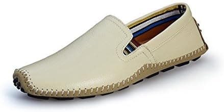 Noblespirit Men's Driving Shoes Leather Fashion Slipper Casual Slip on Loafers Shoes in Summer