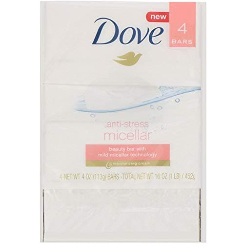 Dove Anti-stress Micellar Water Beauty Bars, 4 Little Bars