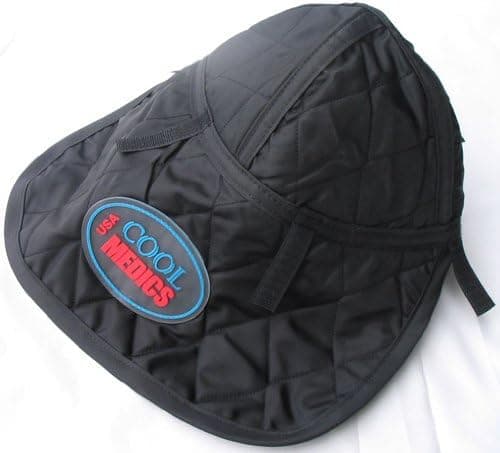 Cool Medics M1824-BK-MDLG Helmet Liner with Neck Cover, Black, Medium/Large