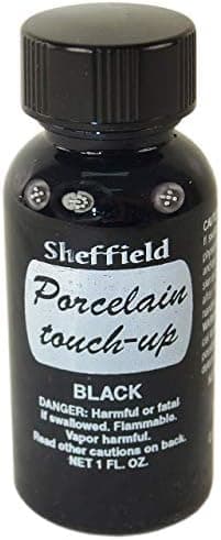 Sheffield Black 1 OZ Bottle Porcelain Touch Up Paint for Porcelain Surfaces