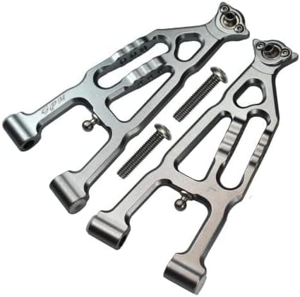 GPM for Losi 1/10 Baja Rey 4WD Desert Truck (LOS03008) Upgrade Parts Aluminum Front Lower Suspension Arm - 1 Pair Set Gray Silver