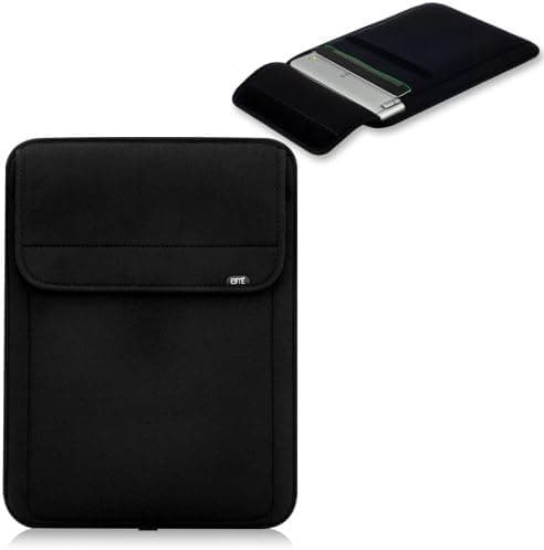 Esme Pod Neoprene Sleeve Case (Black / Green) for Samsung Series 5 Chromebook + Pocket for Apple iPad