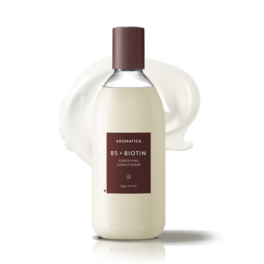 AROMATICA B5+Biotin Fortifying Conditioner (2021 New Version) 400ml / 13.53oz For fine, thinning hair | Helps with growing healthier thicker hair | Sulfate and Silicone Free