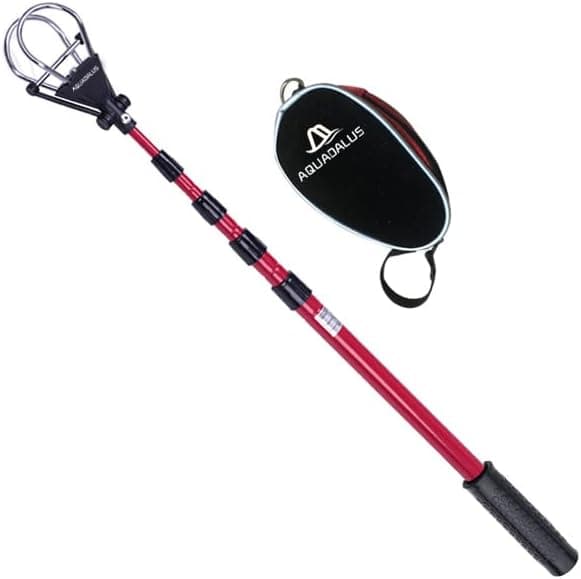 Aquadalus 6 feet/15 feet Club Golf Retriever for Water, Telescopic Retriever with Headcover, Stainless Telescopic Extendable Golf Ball Retriever