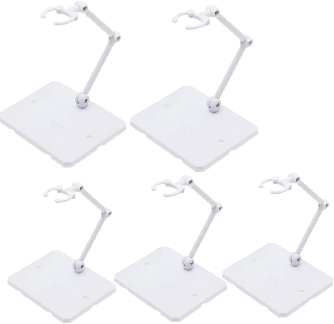 EFAILY 5pcs Assembly Action Figure Display Holder Base for Gundam,Doll Model Support Stand Compatible with HG RG SD SHF Gundam 1/144 Toy(White)